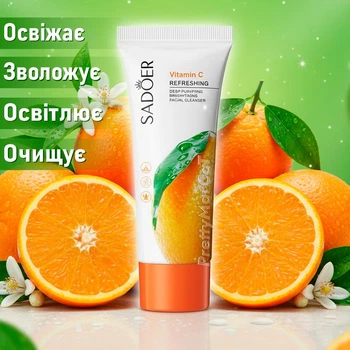 Пенка для лица глубоко очищающая и осветляющая с витамином С Sadoer Cleanser Vitamin C Refreshing 100 г