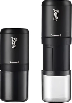 Кавомолка електрична портативна Bincoo GYKF0406 7.4V бездротова акумуляторна зі сталевими жорнами Чорний