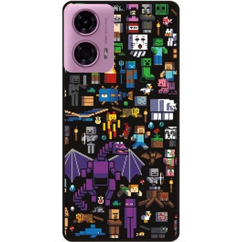 Силіконовий чохол бампер Candy для Motorola Moto G24 з картинкою Minecraft Майнкрафт