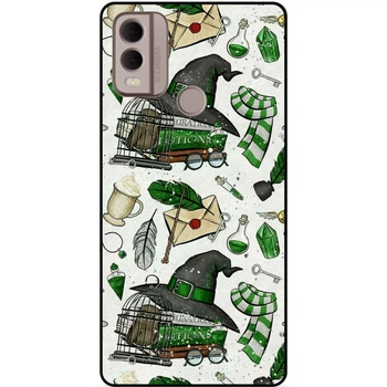 Силиконовый бампер чехол Candy для Nokia C21 Plus с картинкой Слизерин Slytherin Гарри Поттер Harry Potter