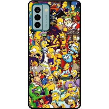 Чохол силіконовий бампер Candy для Nokia G21 з малюнком Стікери Сімпсони Мультяшки Simpsons