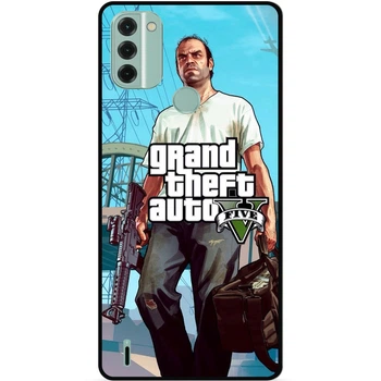 Силиконовый чехол бампер Candy для Nokia C31 с рисунком ГТА GTA