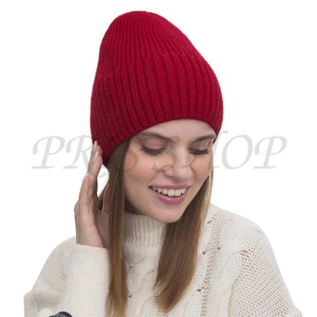 Шапка жіноча віскозна утеплена флісом без відвороту Malisa ГАЛА Универсальный Вишневий