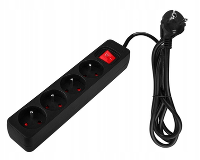 Przedłużacz listwowy NEO Tools 4 gniazda 1.5 m czarny 90-184 (5907558475005)
