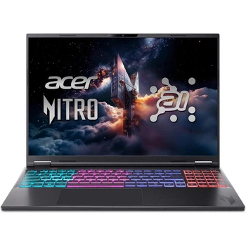Игровой ноутбук ACER Nitro 18 AI AN18-61 (NH.QYJEX.001), AMD Ryzen AI 9 365 (до 5 ГГц), 18-дюймовый WQXGA-дисплей, 32 ГБ, SSD на 1 ТБ, NVIDIA GeForce RTX 5070 8 ГБ, Free Dos, цвет Obsidian Black