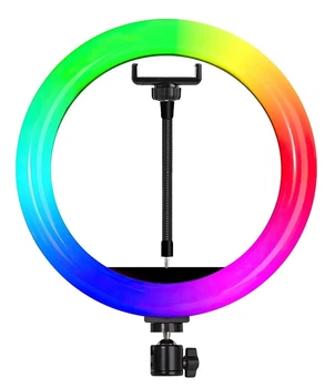 Кільцева світлодіодна лампа RGB 30 см з кріпленням для телефону