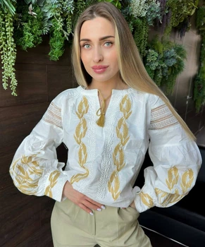 Жіноча вишиванка ESQ Жито S Білий (ESQZHYTOBIL)