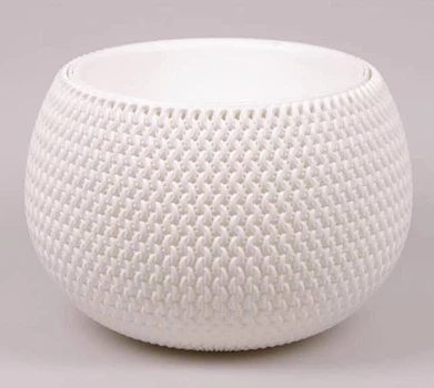 Горшок пластмассовый с вкладом Splofy Bowl белый 91315