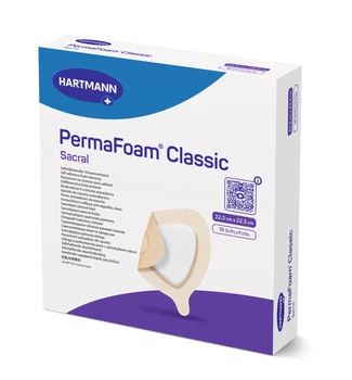 Самоклеюча губчаста пов'язка PermaFoam® Classic Sacral 22.5см x 22.5см