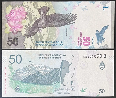 Банкнота Аргентина 50 песо 2018 г. UNC