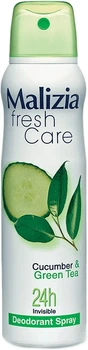 Парфумований дезодорант антиперспірант Зелений чай та огірок Malizia Fresh Care Cucumber & Green tea 150мл