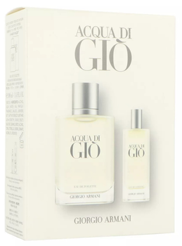 Набір для чоловіків Giorgio Armani Acqua di Gio Туалетна вода 100 мл + Мініатюра Туалетна вода 15 мл (3660732649594)