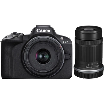 Беззеркальный фотоаппарат Canon EOS R50 + RF-S 18-45 IS STM + RF-S 55-210 IS STM Black (5811C034)