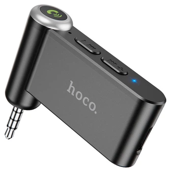 Bluetooth аудио ресивер Hoco E58 Magic AUX для авто 140mAh, Black - Refurbished