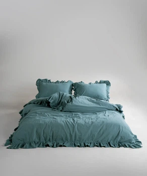 Постельное белье Limasso Stonewashed Exclusive Ranforce 160 х 220 см Akdeniz Mavisi