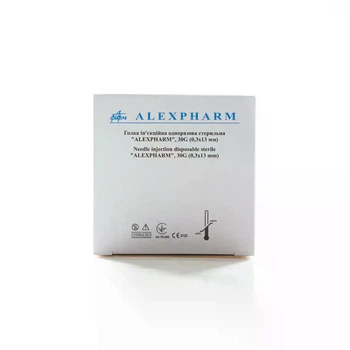 Игла инъекционная одноразовая стерильная "Alexpharm", 30 G (0,3*13 мм)