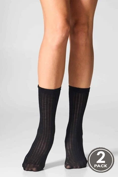 Носочки, 2 штуки Legs one size Черный (120852)