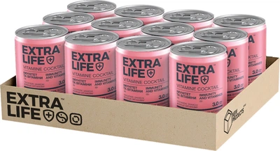 Упаковка напою зі стевією Extra Life Імунітет + Вітаміни добавка дієтична комплекна пастеризована 0.15 л х 12 шт (4820252121638_1)