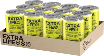 Упаковка напою зі стевією Extra Life Поліпшення Травлення добавка дієтична комплекна пастеризована 0.15 л х 12 шт (4820252121645_1)