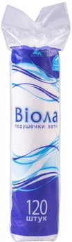 Ватні диски Віола в поліетиленовій упаковці 120 шт (4820009790308)
