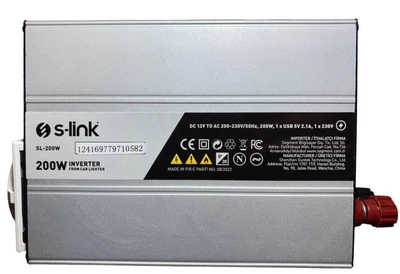 Перетворювач напруги для автомобільних акумуляторів S-Link 200w 12v