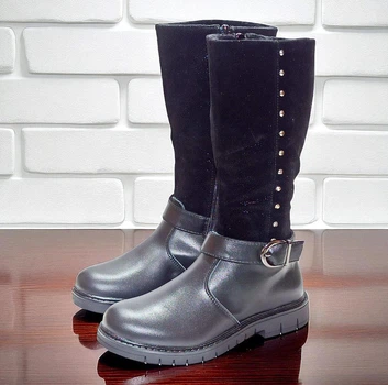 Утепленные демисезонные классические сапоги для девочки Weestep 56047ВК черный 34 (стелька внутри 21,5см)