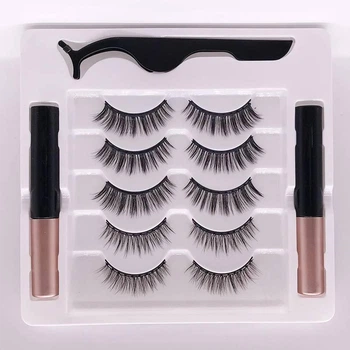 Набор ресниц Magnetic Eylashes and Eyeliner на магнитной подводке 5 пар 0281