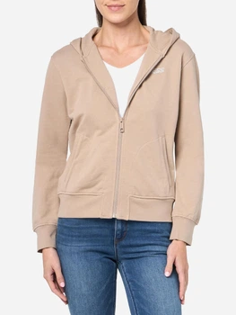 Толстовка на блискавці з капюшоном жіноча Guess 766085860 XS Бежева (1159842795)