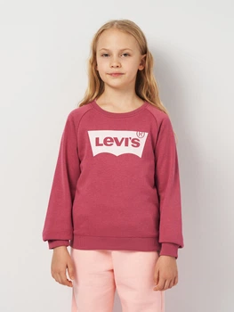 Дитячий світшот для дівчинки Levi's Lvg Key Item Logo Crew 3E6660-AHT-LY 116 см Червоний (3666643117245)