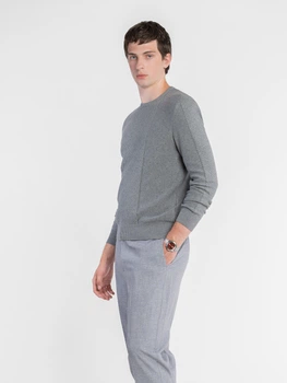 Джемпер чоловічий сірий з 100% бавовни Arber Crew-neck J N-AVT-114 S зріст 4 сірий (M10.02.12.531)