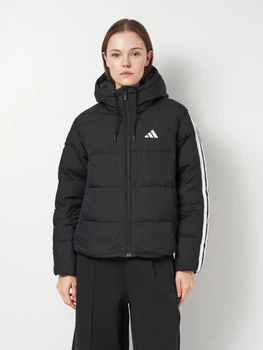Пуховик зимний короткий женский Adidas Essentials Climawarm 3-Stripes JW3429 L Черный (4068811756123)