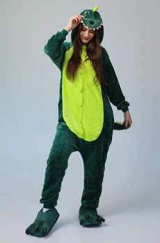 Женская кигуруми пижама взрослая и подростковая Kigurumi Динозавр Дракон Зеленый L 165-175 см. (1023)