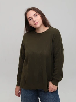Свитер женский тонкий зеленый прямой 10884-8-Т L/XL