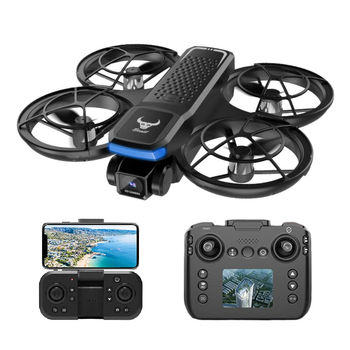 Квадрокоптер ZLL SG800 PRO с экраном, Wi-Fi FPV камерой 480P Дрон с защитой пропеллеров для детей и взрослых