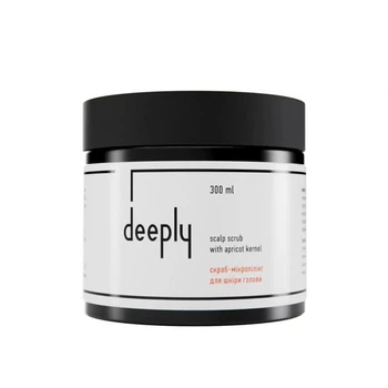 Скраб для кожи головы Deeply Scalp Scrub With Apricot Kernel 300 мл, для бережного очищения кожи головы от остатков стайлинга