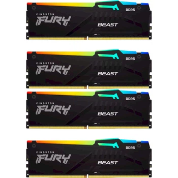 Kingston FURY 128 GB (4x32GB) DDR5 5600 MHz Beast RGB (KF556C40BBAK4-128)