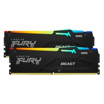 Оперативная память Kingston FURY 32 GB (2x16GB) DDR5 6000 MHz Beast RGB Black (KF560C30BBAK2-32)