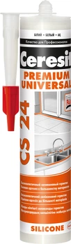 Силиконовый универсальный герметик Ceresit CS 24 PREMIUM UNIVERSAL, 280 мл (белый) (2889675)