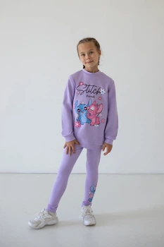 Костюм для дівчаток АвексТекс 04-2808-106Н 110 см світло-бузковий