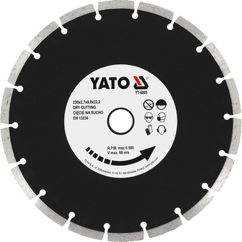 Диск алмазний сегмент YATO 230x22.2 мм (YT-6005)