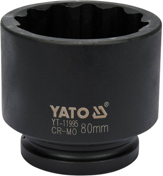Nasadka YATO udarowa 12-kątna 1" 80x100 mm (YT-11995)