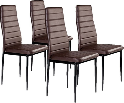 Zestaw krzeseł do salonu i jadalni ModernHome by Multistore DC855 4 szt Brązowe (5903089064596)