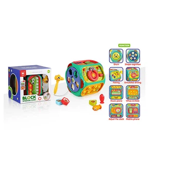 Игровой центр 856 (18), озвучивание на английском языке, сказки, мелодии, подсветка, звуки, пианино, барабан, геометрический сортер, мини-руль, телефон, часы, магнитная игра, в коробке