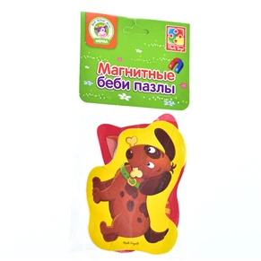Пазлы магнитные бейби Котенок и щенок, (укр)