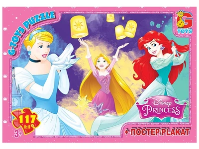 Пазлы G-Toys Принцессы Дисней, 117 элементов, PD93