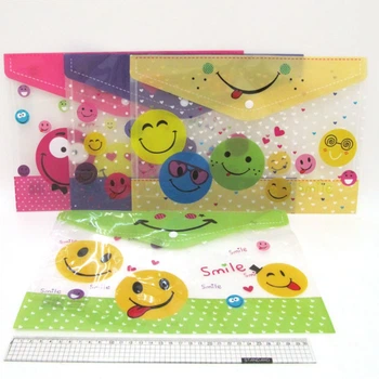 Папка-конверт с кнопкой Smile 18S, 33.5x23 см, 12 шт. в упаковке