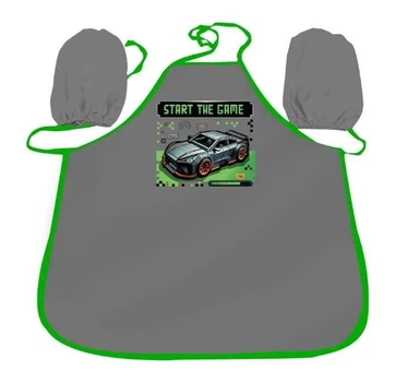 Фартушок для творчества с нарукавниками Kidis, 50x34.5 см, Supercar