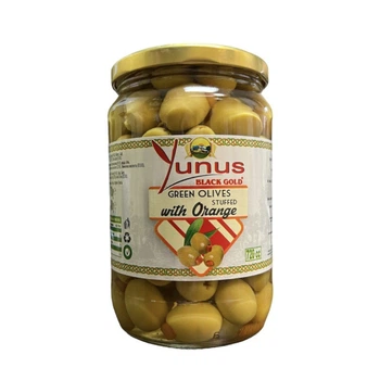 Оливки Yunus Green olives Stuffed with Orange с апельсином 700 г