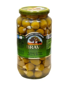 Оливки Bravo Aceitunas sin hues rellenas de Almendr із мигдалем 1 кг