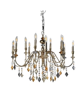 Люстра Edlin PL2416-12 Vanessa E14 12x12W IP20 золотой